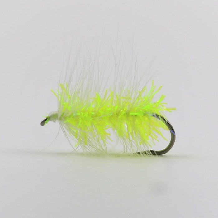 Wooly Worm - Chartreuse/White