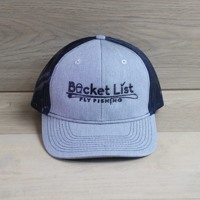 Mesh Back Trucker Cap - Gray/ Rich Navy